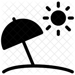 256x256 Summer Icon Of Glyph Style