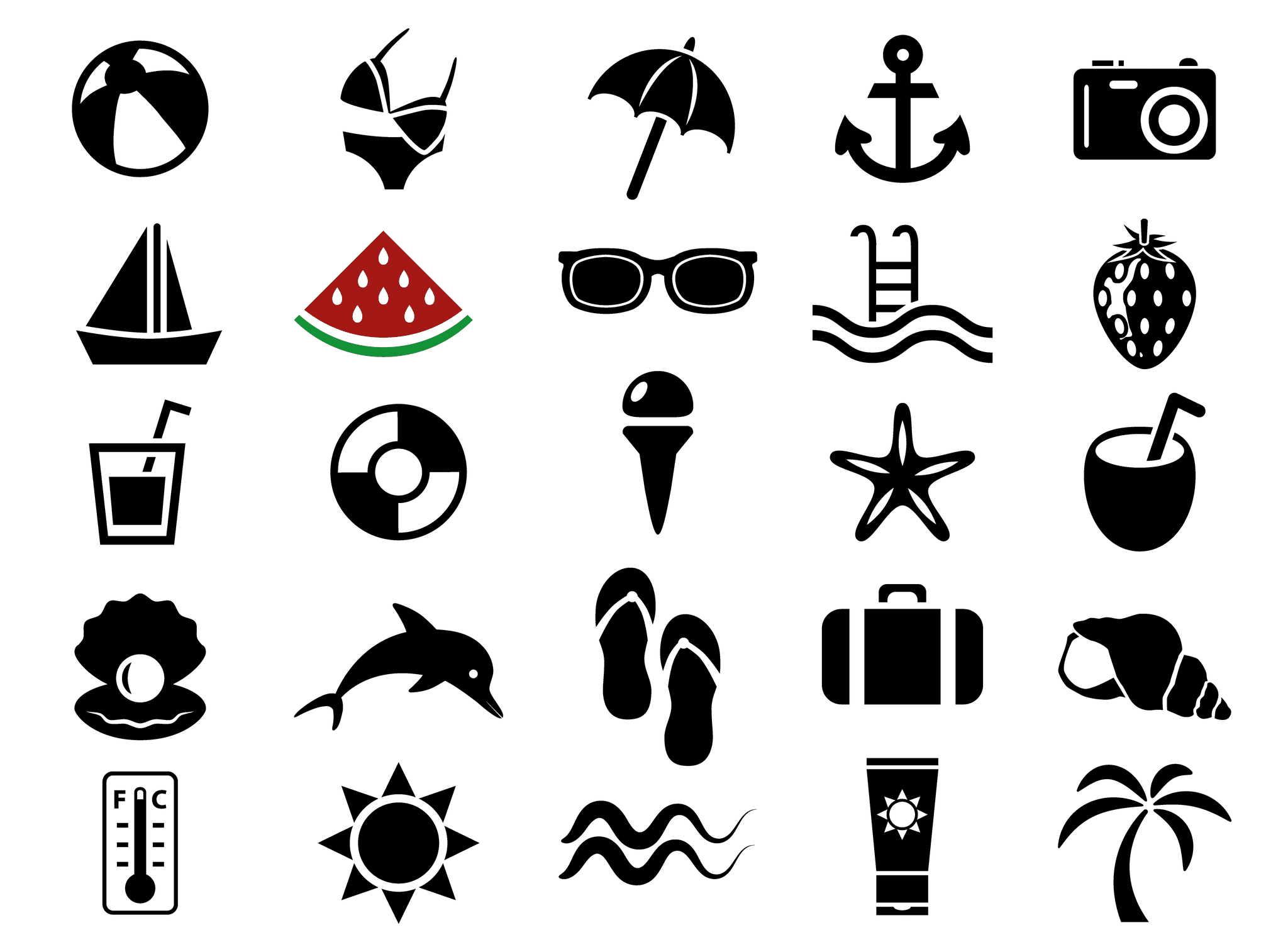 2048x1514 Summer Icons Temporary Tattoos And Fake Tattoos