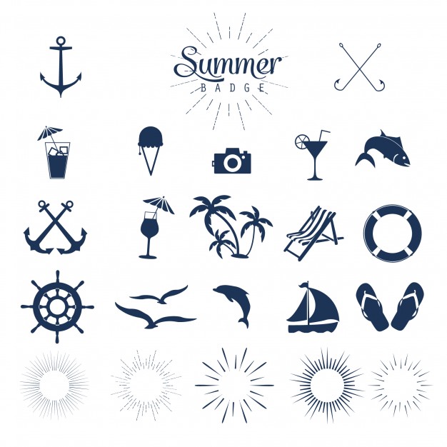626x626 Summer Icons Vector Free Download