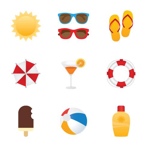 490x490 Free Summer Icon Vector Set