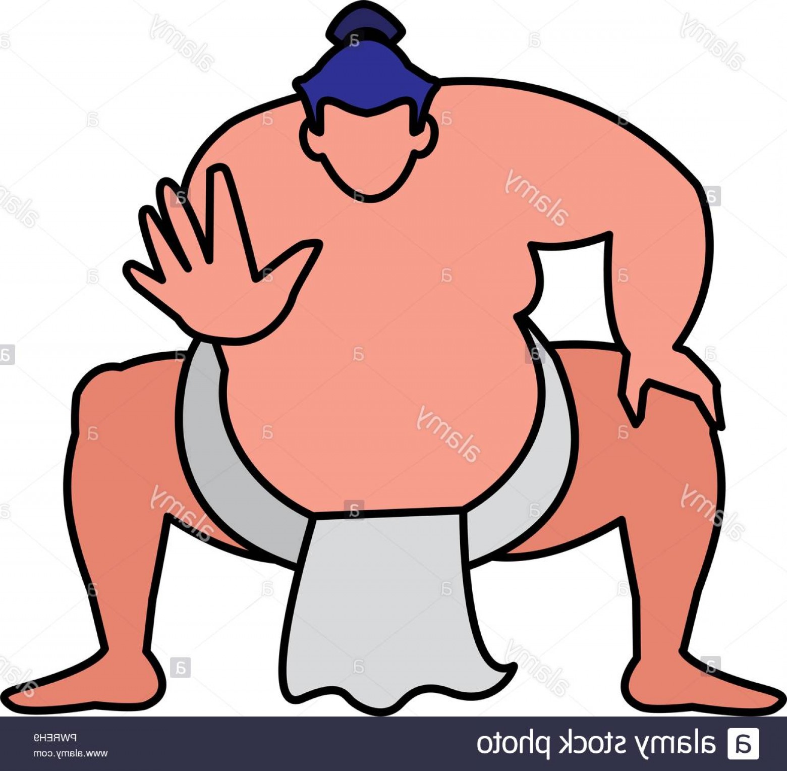 1560x1528 Sumo Wrestler Icon Over White Background Vector Illustration Image