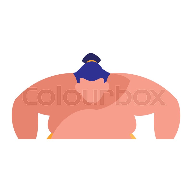 800x800 Sumo Wrestler Icon Over White Stock Vector Colourbox
