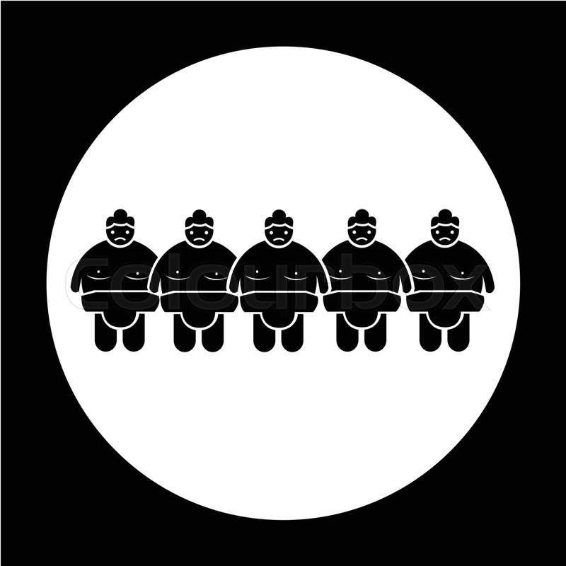 800x800 Sumo Wrestling People Icon Stock Vector Colourbox