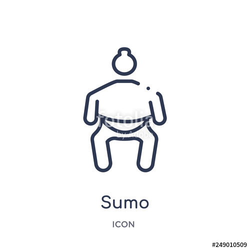 500x500 Sumo Icon From Sport Outline Collection Thin Line Sumo Icon