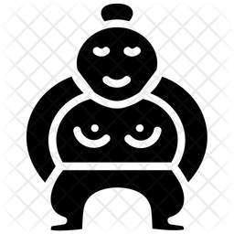 256x256 Sumo Fighter Icon Of Glyph Style