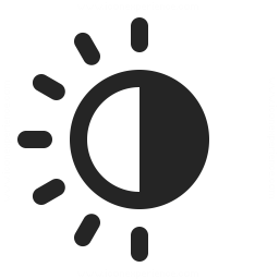 256x256 Sun Half Icon Iconexperience
