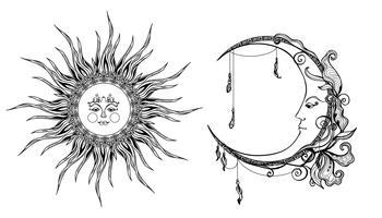 350x200 Sun Moon Icon Free Vector Art