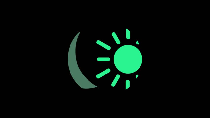 852x480 Sun And Moon Icon Animation Stock Footage Video