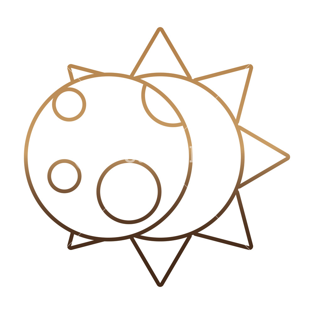 1000x1000 Sun And Moon Icon Over White Background Vector Illustration