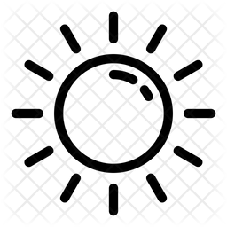 256x256 Sun Icon Of Line Style