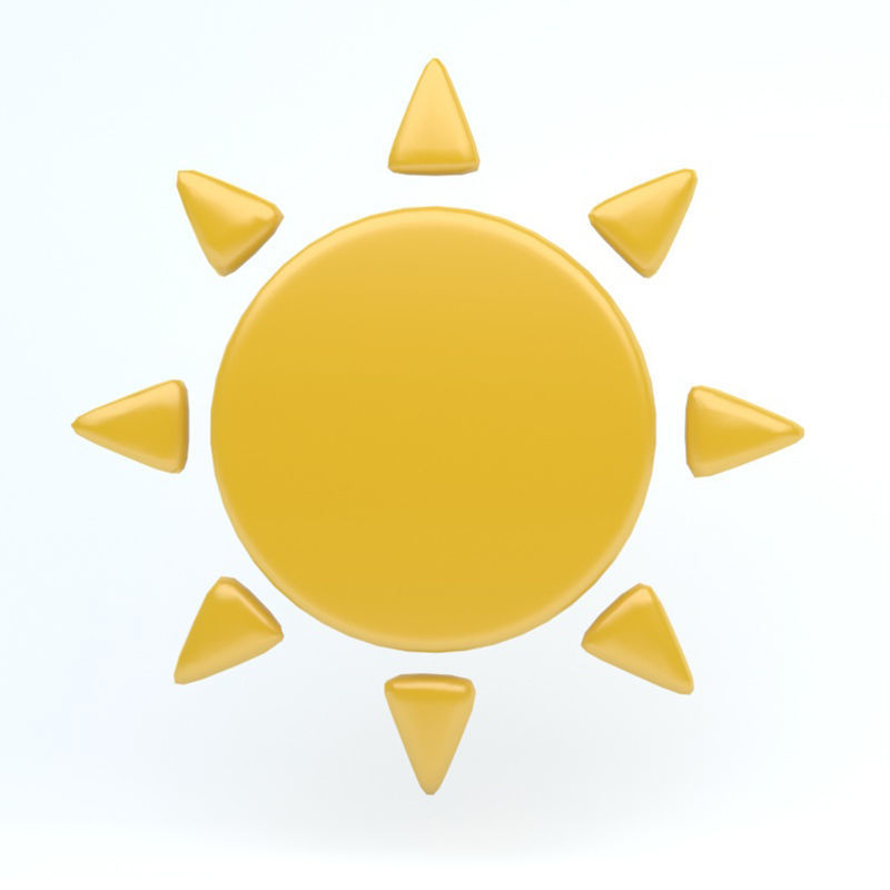 800x800 Asset Sun Icon Cgtrader