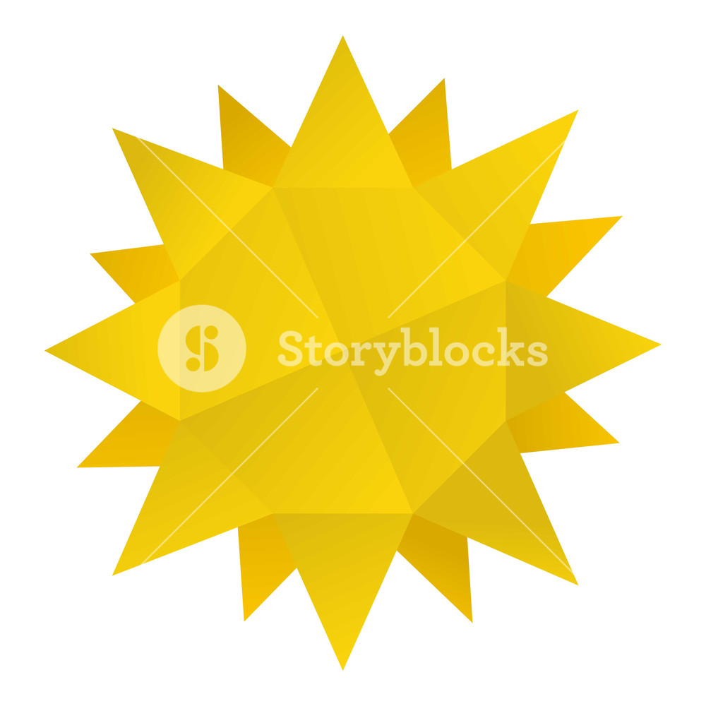 1000x1000 Origami Sun Icon Cartoon Illustration Of Origami Sun Vector Icon
