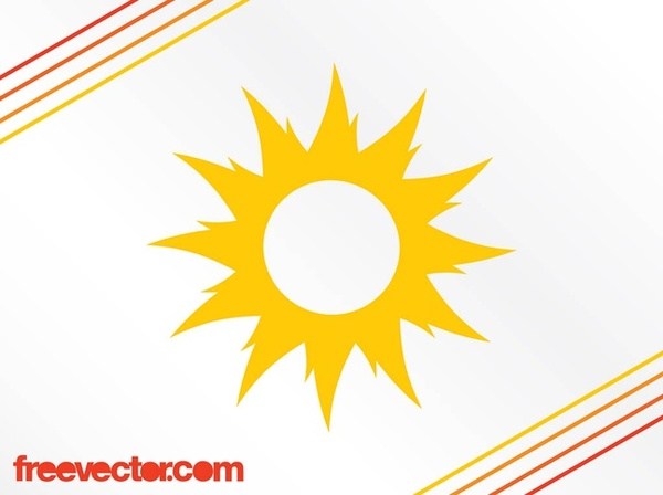 600x448 Sun Icon Design Free Vector