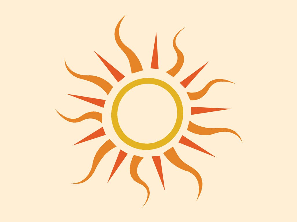 1024x765 Sun Icon Vector Art Graphics