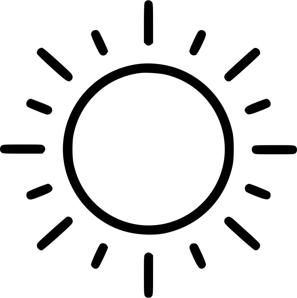980x982 Sun Png Black And White Full Icon F