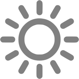 256x256 Gray Sun Icon