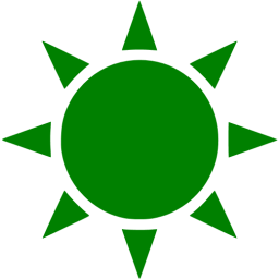256x256 Green Sun Icon