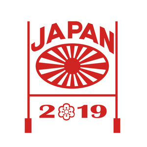300x300 Icon Retro Style Illustration Of Rugby Goal Post With Japanese