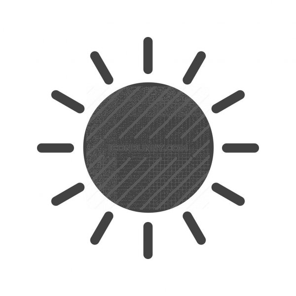 600x600 Sun Glyph Icon