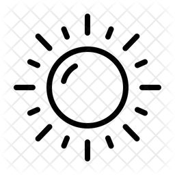 256x256 Sun Icon Of Line Style