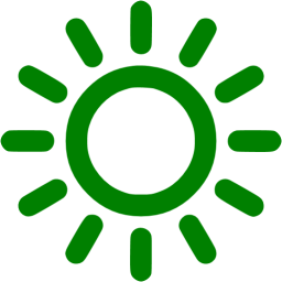256x256 Green Sun Icon