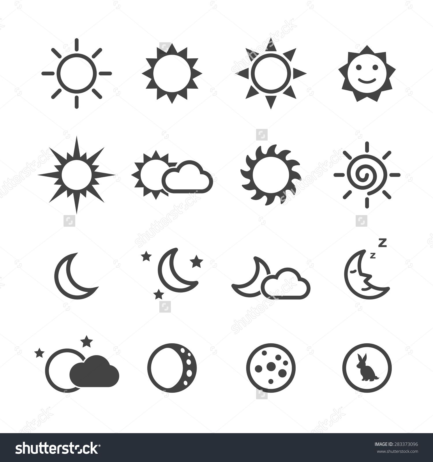 Sun Moon Icon at Vectorified.com | Collection of Sun Moon Icon free for ...