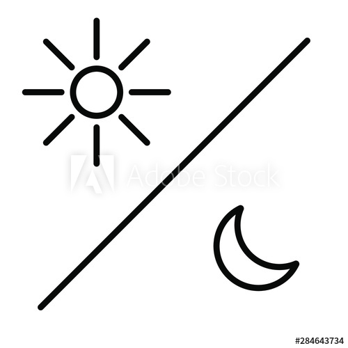 500x500 Sun Moon Icon Illustration Isolated Vector Sign Symbol