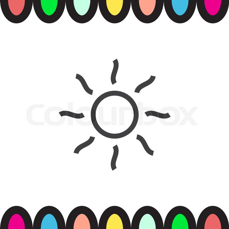 800x800 Shine Line Icon Sun Vector Sun Rays Stock Vector Colourbox