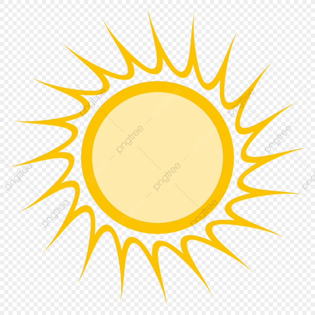 1200x1200 Sun Rays, Sun, Vector, Icon Png Transparent Clipart Image