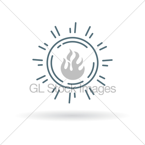 500x500 Sun Rays Icon Gl Stock Images