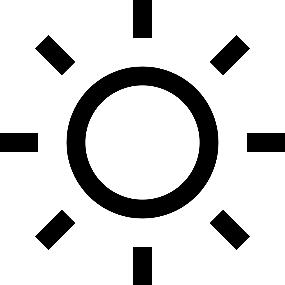 980x980 Sun Shape Of A Circle With Straight Rays Png Icon Free