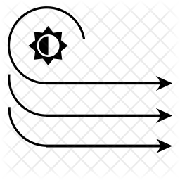 256x256 Sun Rays Icon Of Glyph Style