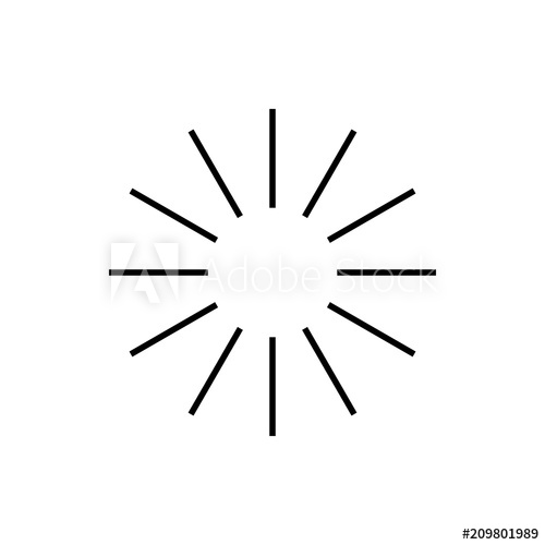 500x500 Loading The Sun Rays Icon Element Of Loading Sign For Mobile