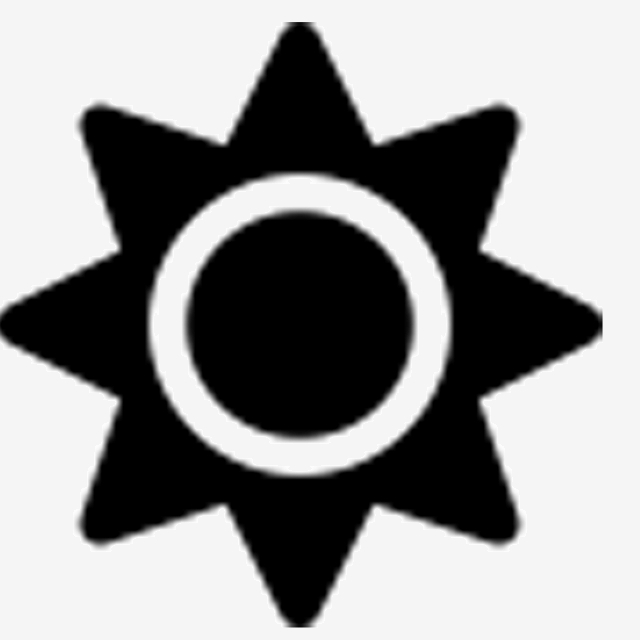 640x640 Sun Weather Icon Design, Little Sun, Black, Sunshine Png