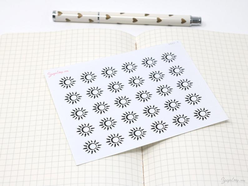 794x596 Sunny Weather Icon Planner Stickers Sun Weather Stickers Etsy