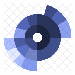256x256 Sunburst Chart Icon Of Flat Style