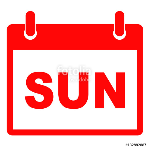 Calendar Icon With Title Of Day Of The Week Sunday Vector Stock 500x500 Calendar Icon With Title Of Day Of The Week Sunday Vector Stock