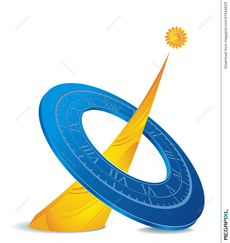 757x800 Sundial Icon Illustration