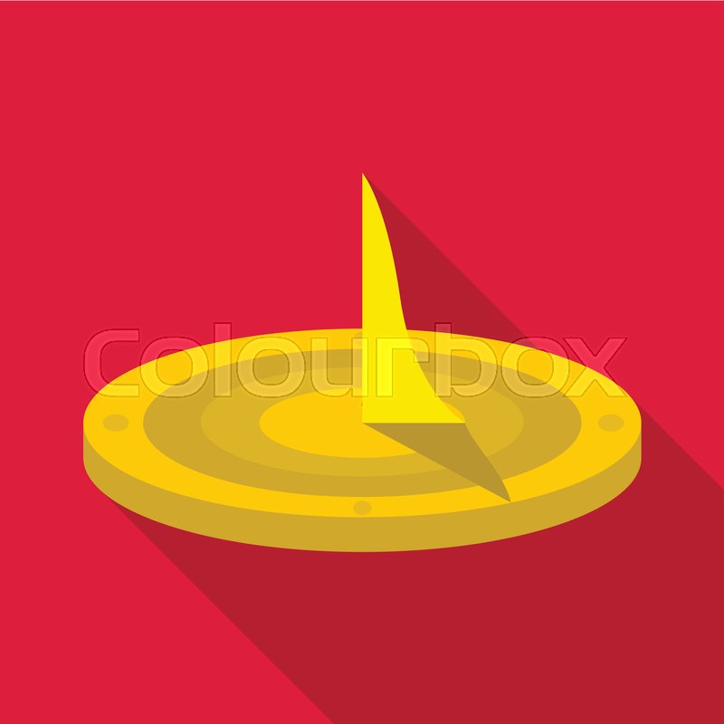800x800 Sundial Icon Flat Illustration Of Stock Vector Colourbox