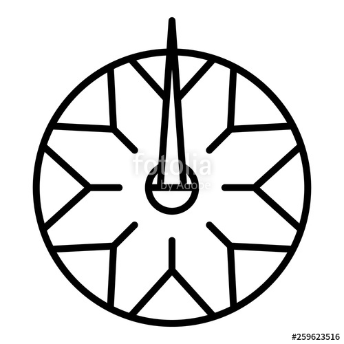 500x500 Sundial Icon Outline Sundial Vector Icon For Web Design Isolated