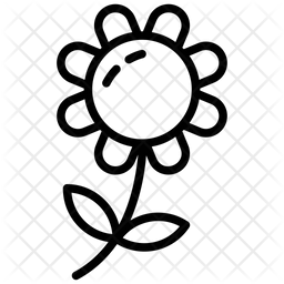 256x256 Sunflower Icon Of Line Style