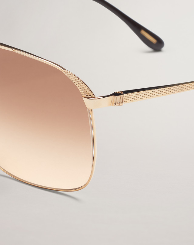 640x810 Men's Brown Classic Icon Metal Frame Sunglasses Dunhill Uk