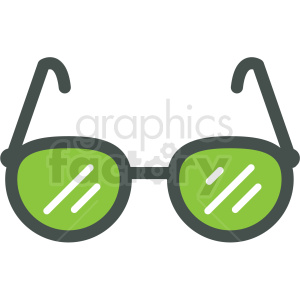300x300 Sunglasses With Green Lens Vector Icon Image Clipart Royalty Free