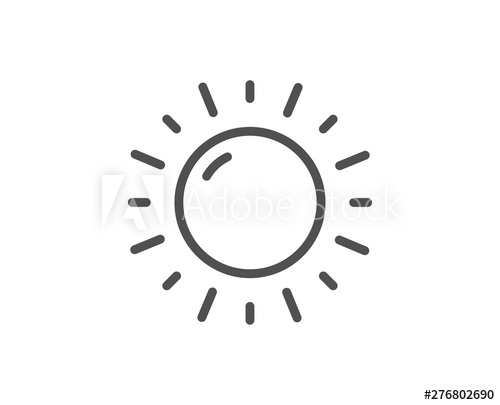 500x405 Sunny Weather Forecast Line Icon Summer Sun Sign Quality Design