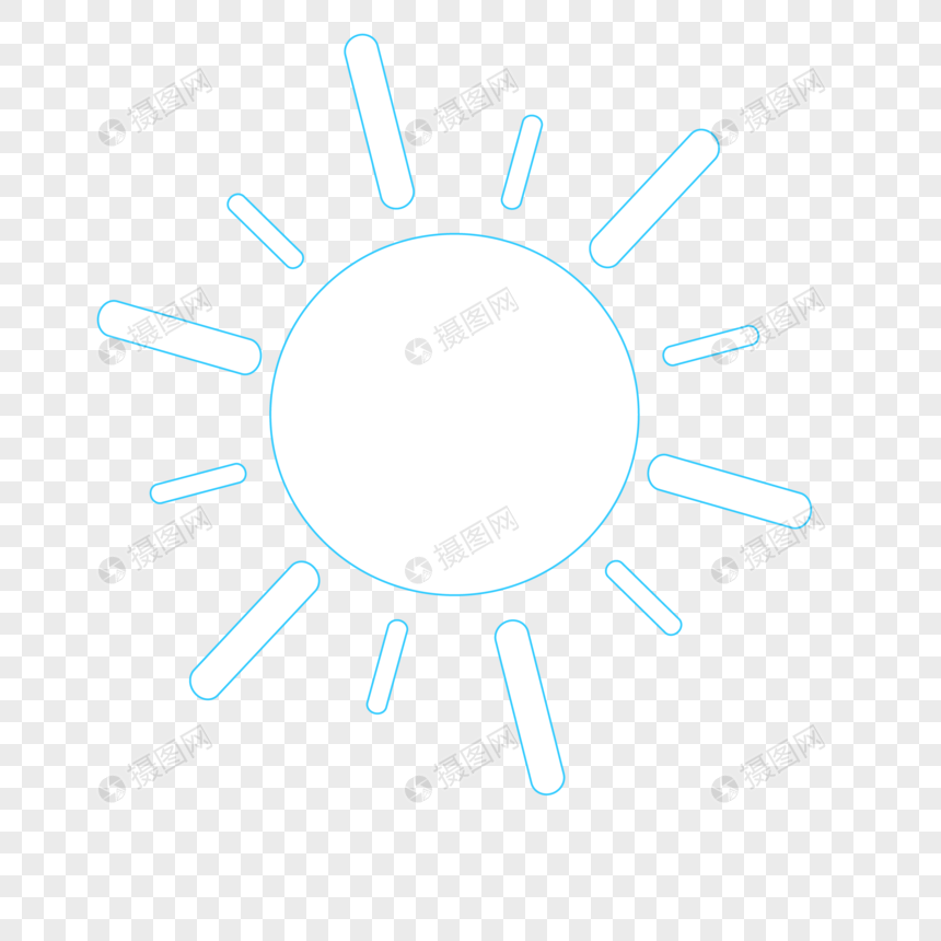 860x860 Hand Painted Sunny Weather Icon Design Material Png Image Picture