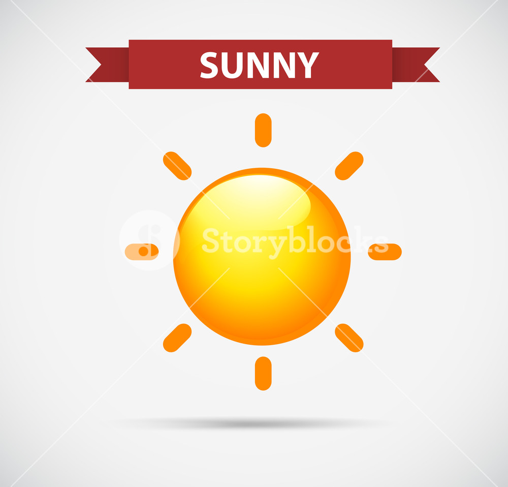 1000x958 Weather Icon Design For Sunny Royalty Free Stock Image