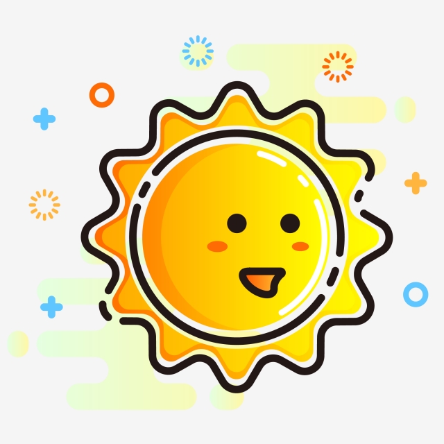 640x640 Mbe Style Cute Little Sun Sunny Day Element Icon, Mbe Style