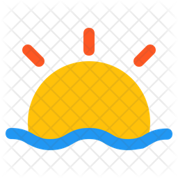 256x256 Sunrise Icon Of Flat Style