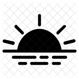 256x256 Sunrise Icon Of Glyph Style