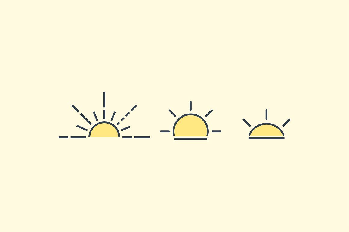 1160x772 Sunset And Sunrise Icons